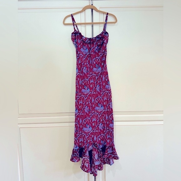 Vintage Betsey Johnson Silk Burnout Slip Dress Bird Pattern Made in USA (23) - Picture 2 of 6